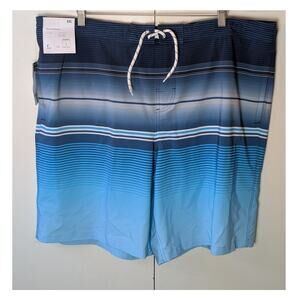 Goodfellow Blue Striped Board Shorts XXL